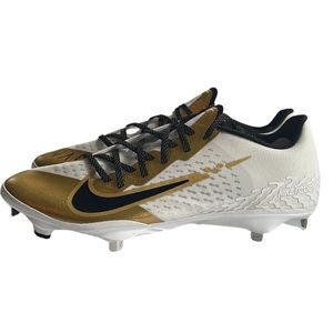 Nike React Vapor Ultrafly Elite 4 White Gold Black Metal Baseball Cleats size 14